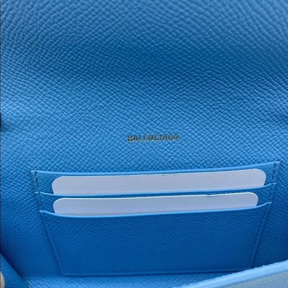 BALENCIAGA Blue VILLE PHONE Wallet on Chain - Picture 7 of 8